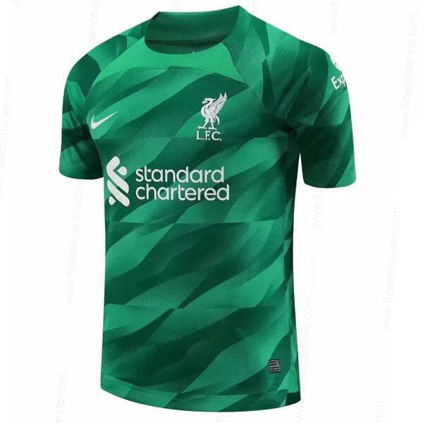 Camisa Liverpool Verde Goleiro Camisas de futebol 23/24