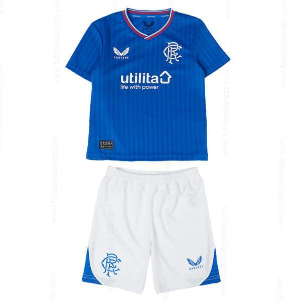 Camisa Rangers Home Kit de futebol infantil 23/24